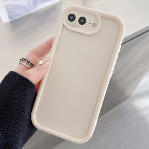 

For iPhone 8 Plus / 7 Plus Shockproof Frame Frosted Precise Hole TPU Phone Case(White)