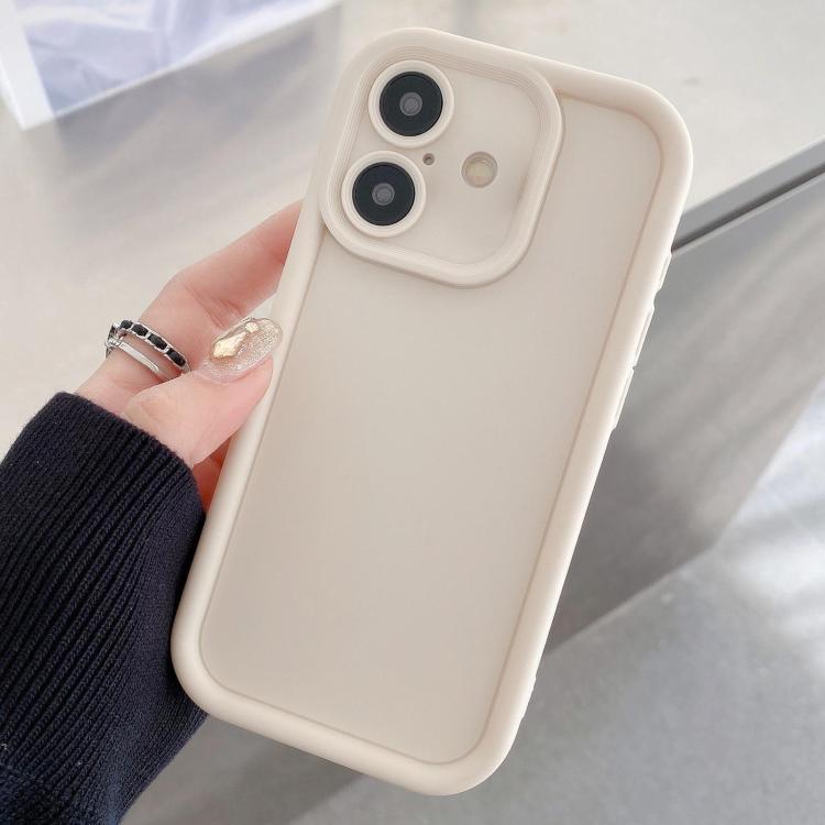 

For iPhone 17 Shockproof Frame Frosted Precise Hole TPU Phone Case(White)