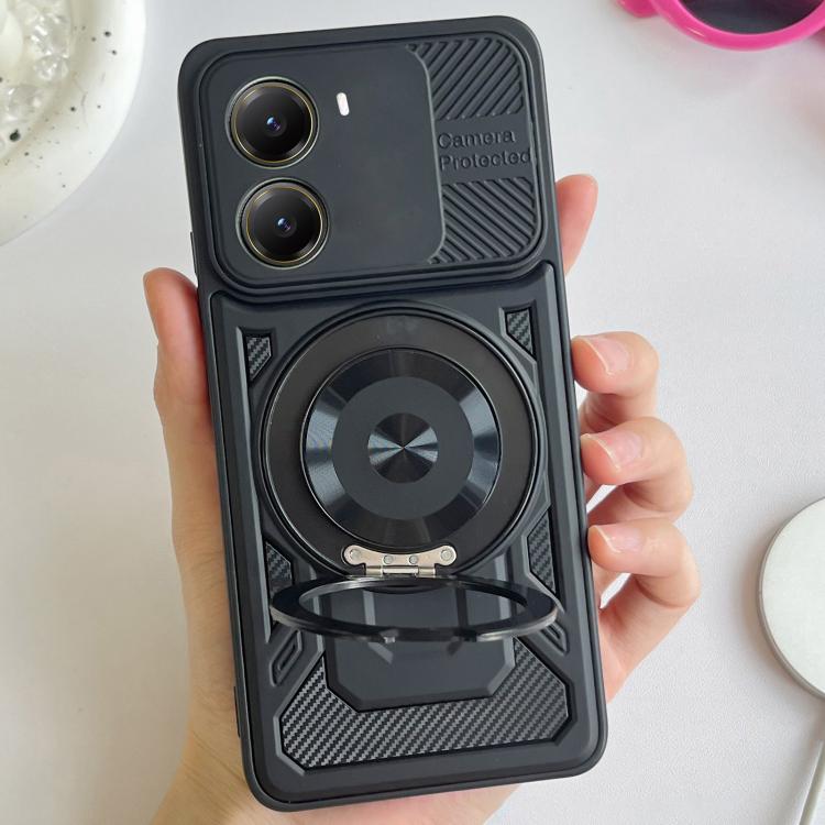 

For Xiaomi Poco X7 Pro 5G Armor Rotating Holder MagSafe Phone Case(Black)