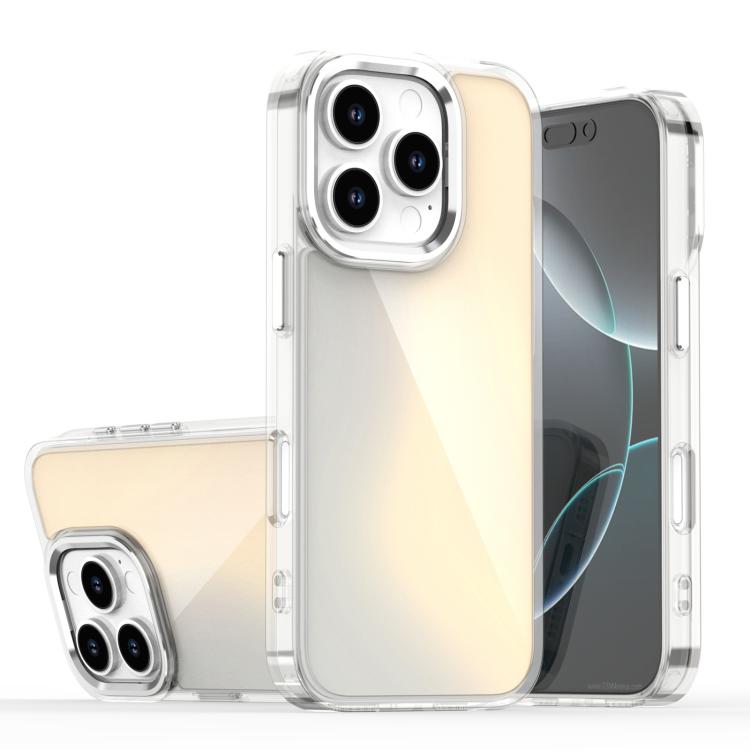 

For iPhone 16 Pro Plating Gradient Discolor Phone Case(Transparent)