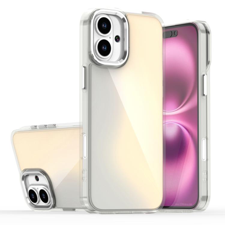 

For iPhone 16 Plus Plating Gradient Discolor Phone Case(Transparent)