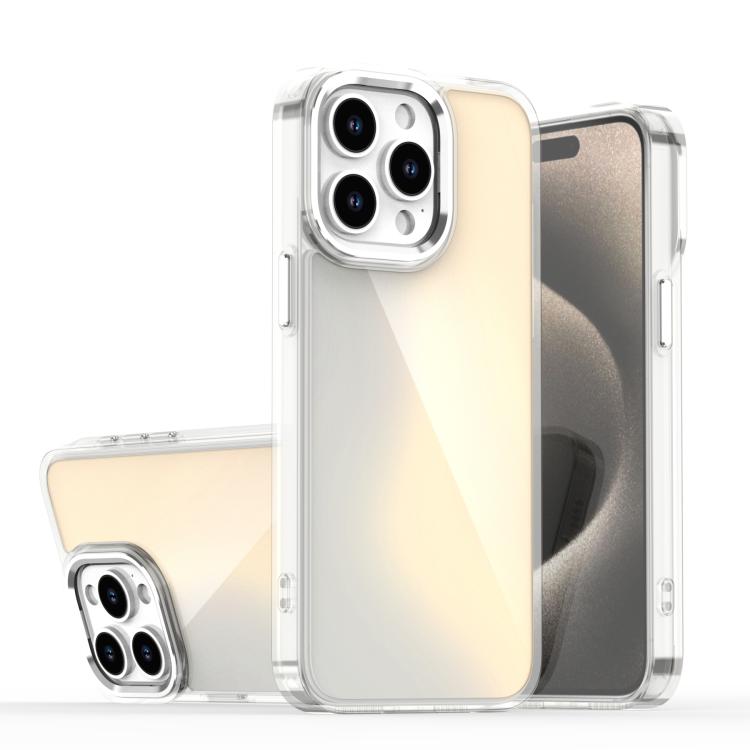 

For iPhone 15 Pro Max Plating Gradient Discolor Phone Case(Transparent)