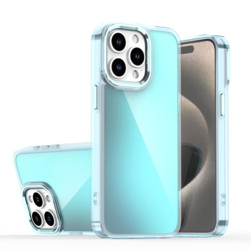 

For iPhone 15 Pro Max Plating Gradient Discolor Phone Case(Blue)