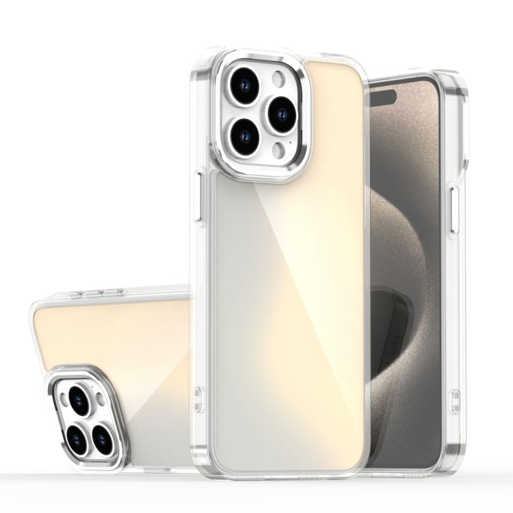 

For iPhone 15 Pro Plating Gradient Discolor Phone Case(Transparent)