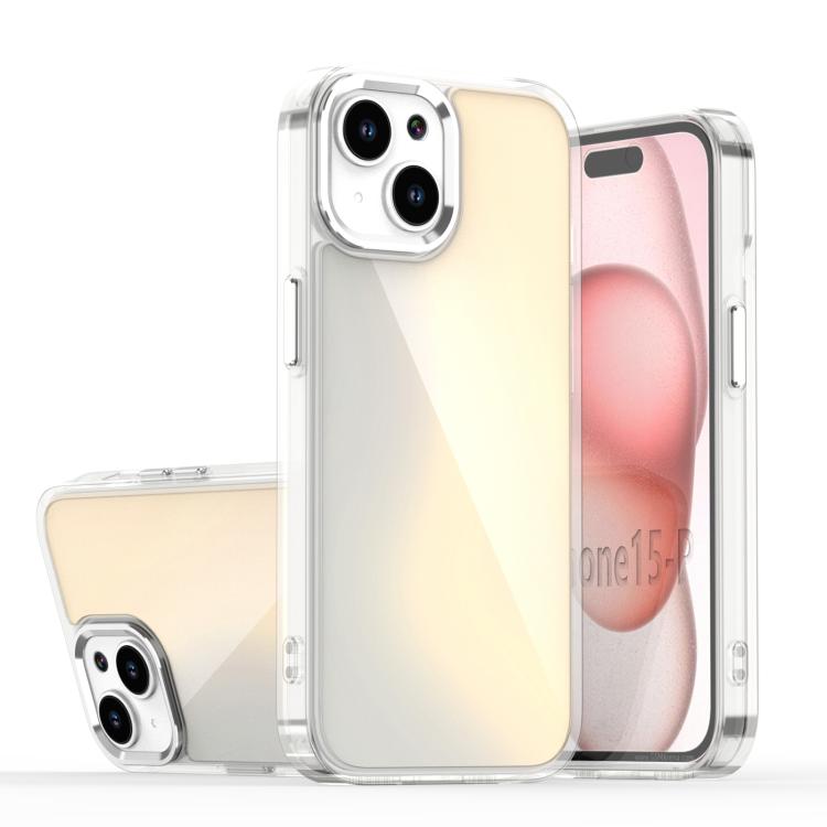

For iPhone 15 Plating Gradient Discolor Phone Case(Transparent)