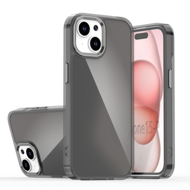

For iPhone 15 Plating Gradient Discolor Phone Case(Black)