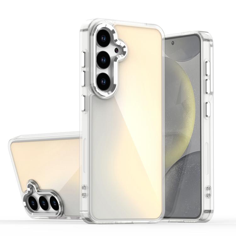 

For Samsung Galaxy S24 5G Plating Gradient Discolor Phone Case(Transparent)