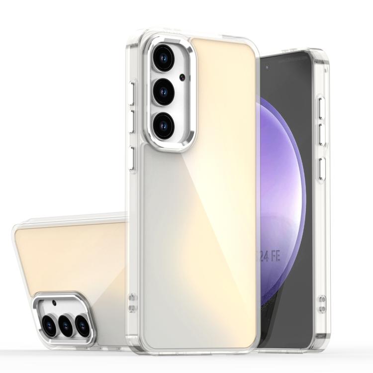 

For Samsung Galaxy S24 FE 5G Plating Gradient Discolor Phone Case(Transparent)