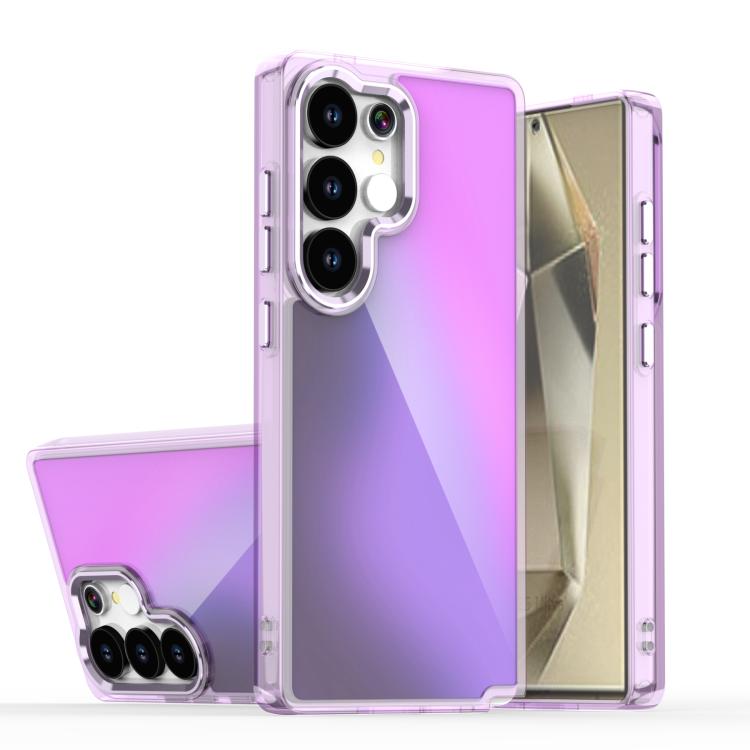 

For Samsung Galaxy S24 Ultra 5G Plating Gradient Discolor Phone Case(Purple)
