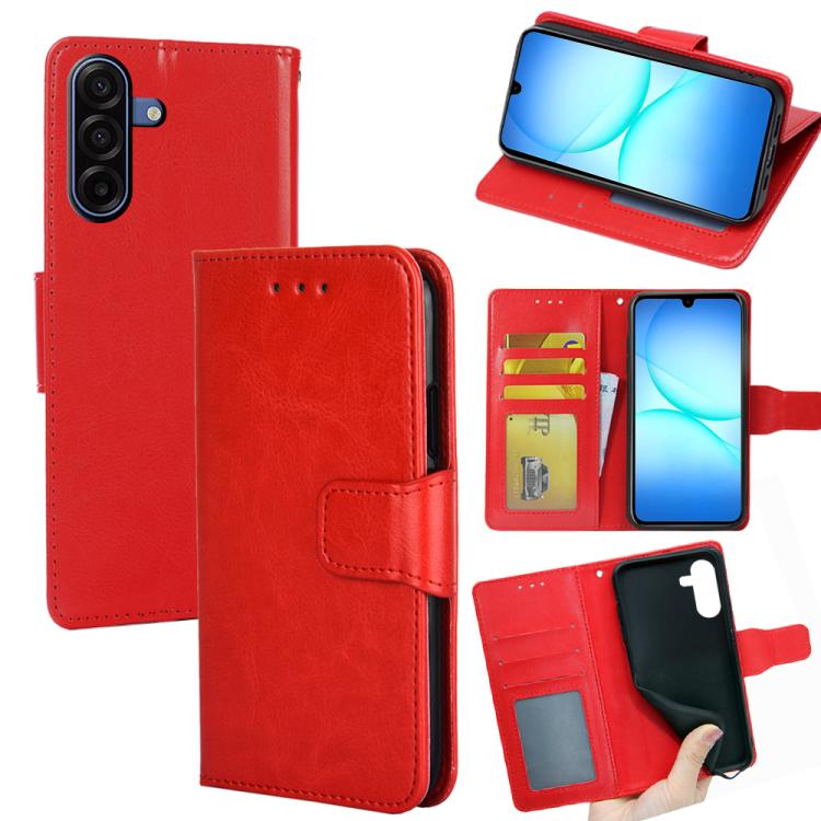 

For Samsung Galaxy A17 5G Crystal Texture Leather Phone Case(Red)