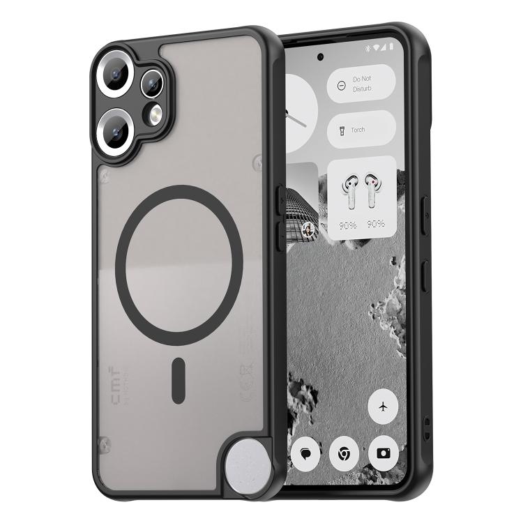 

For Nothing CMF Phone 2 Pro Fan Dun Series TPU Hybrid PC Frosted Magsafe Phone Case(Black)
