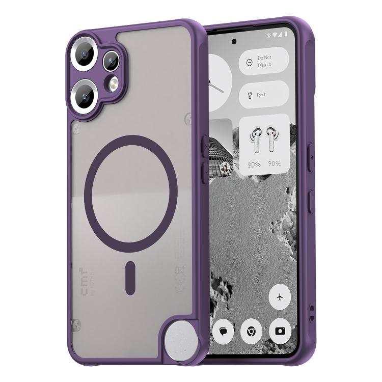 

For Nothing CMF Phone 2 Pro Fan Dun Series TPU Hybrid PC Frosted Magsafe Phone Case(Purple)