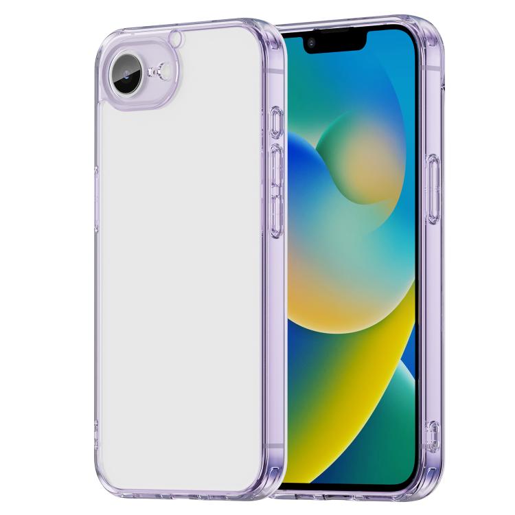 

For iPhone 16e PC Hybrid TPU Airbag Shockproof Phone Case(Transparent Purple)