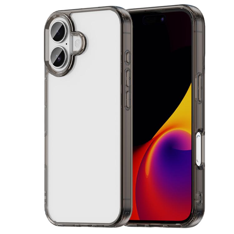 

For iPhone 16 PC Hybrid TPU Airbag Shockproof Phone Case(Transparent Black)