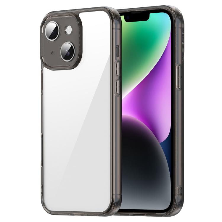 

For iPhone 14 Plus PC Hybrid TPU Airbag Shockproof Phone Case(Transparent Black)