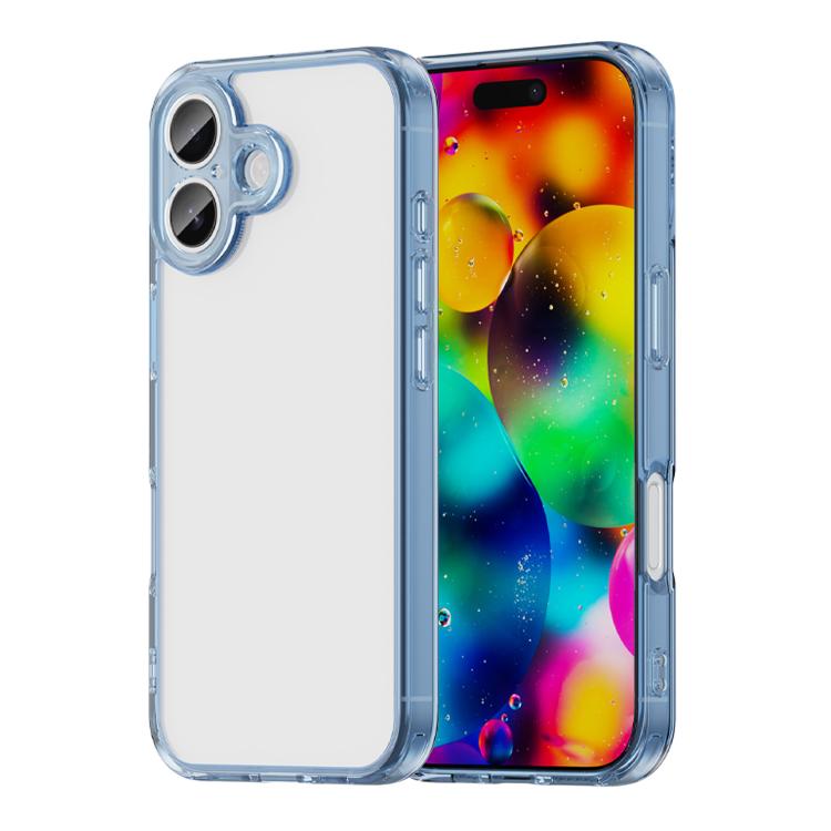 

For iPhone 17 PC Hybrid TPU Airbag Shockproof Phone Case(Transparent Blue)