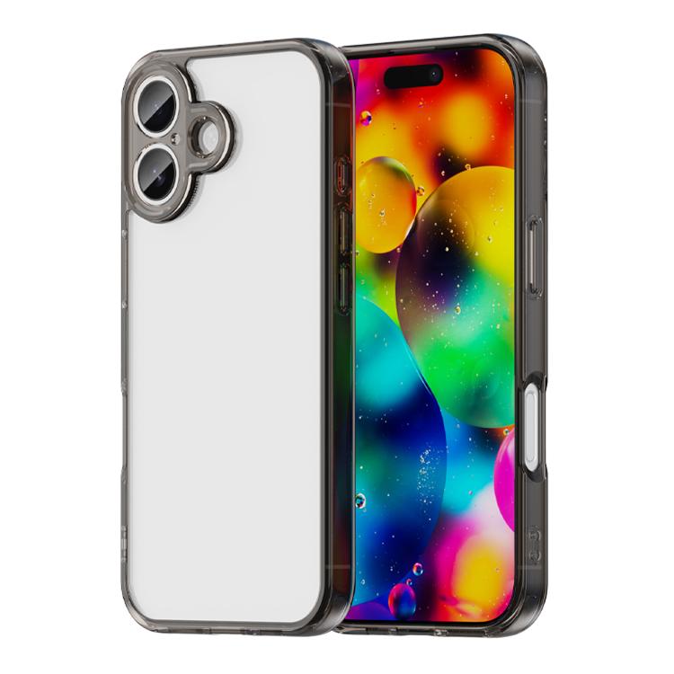 For iPhone 18 PC Hybrid TPU Airbag Shockproof Phone Case(Transparent Black)