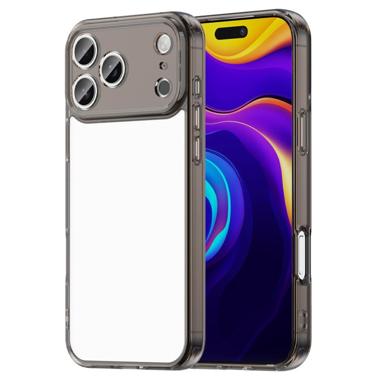 For iPhone 18 Pro Max PC Hybrid TPU Airbag Shockproof Phone Case(Transparent Black)