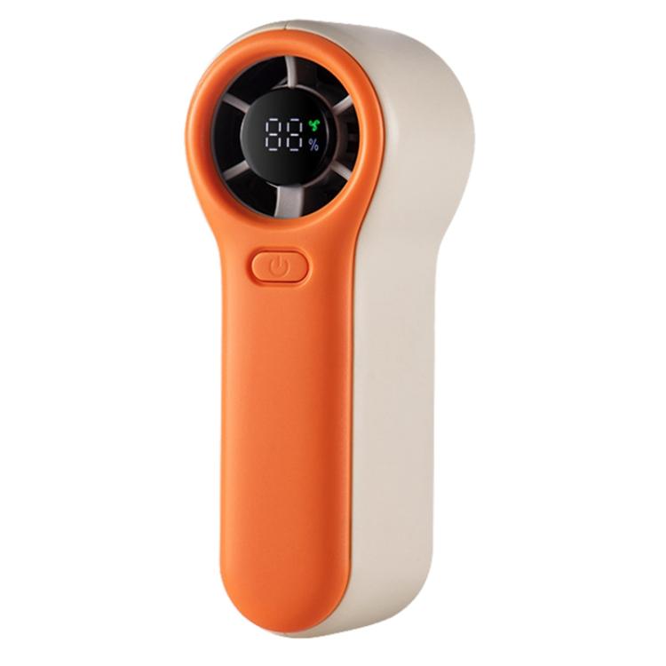 

H02 HD Digital Display High Speed Mini Handheld Fan(Orange)