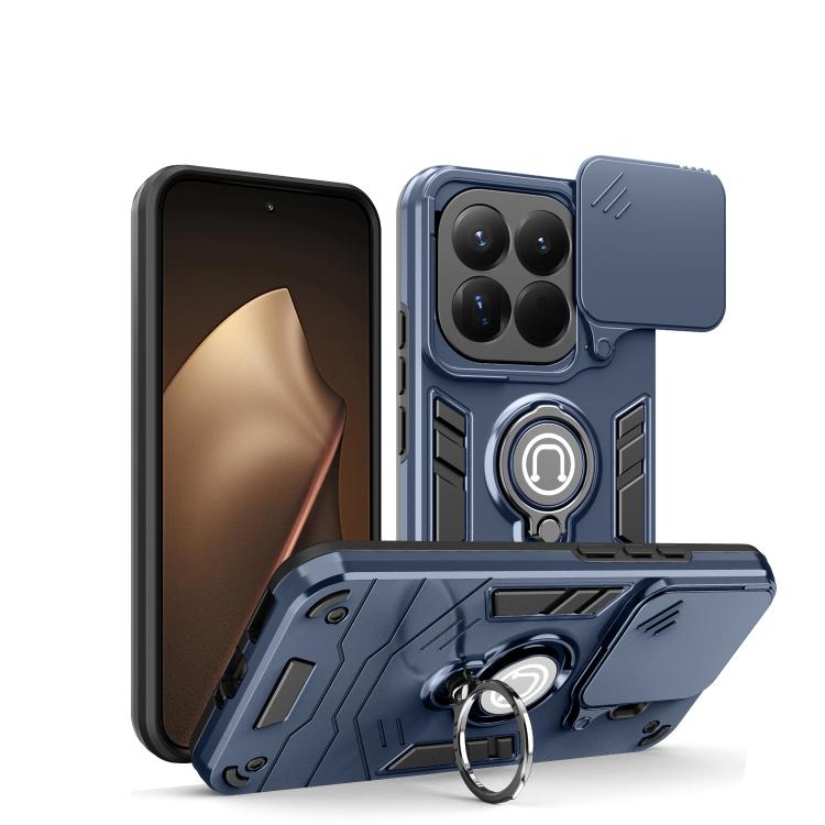 

For Xiaomi 15T Pro 5G Camshield Ring Holder Phone Case(Royal Blue)
