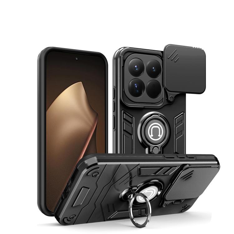 

For Xiaomi 15T Pro 5G Camshield Ring Holder Phone Case(Black)