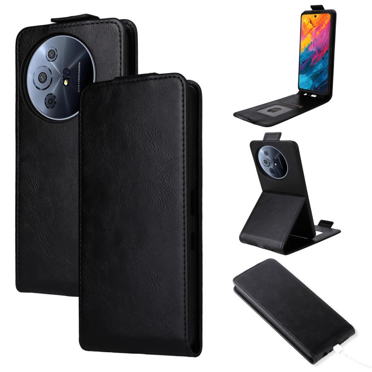 For TCL 50 Nxtpaper 5G / 50 Pro Nxtpaper 5G Magnetic Vertical Flip Leather Phone Case with Buckle(Black)