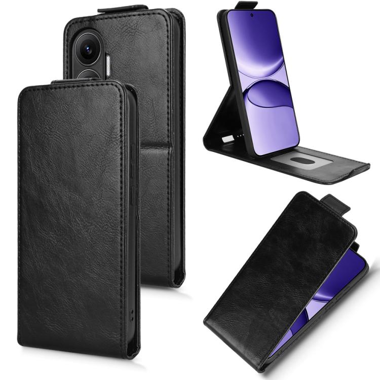 

For Redmi Turbo 4 Pro 5G Magnetic Vertical Flip Leather Phone Case with Buckle(Black)