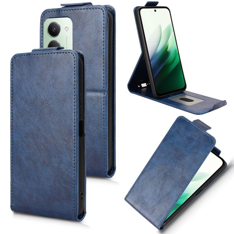 

For Redmi 15 5G Global / 15 4G SEA 169.5mm Magnetic Vertical Flip Leather Phone Case with Buckle(Blue)