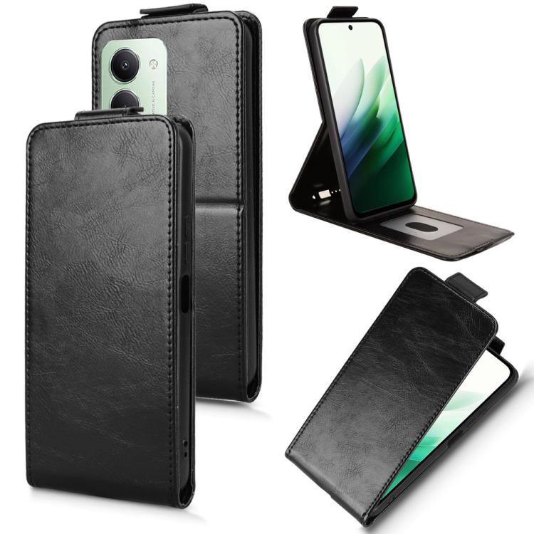 

For Redmi 15 5G / 4G EU 171mm Magnetic Vertical Flip Leather Phone Case with Buckle(Black)