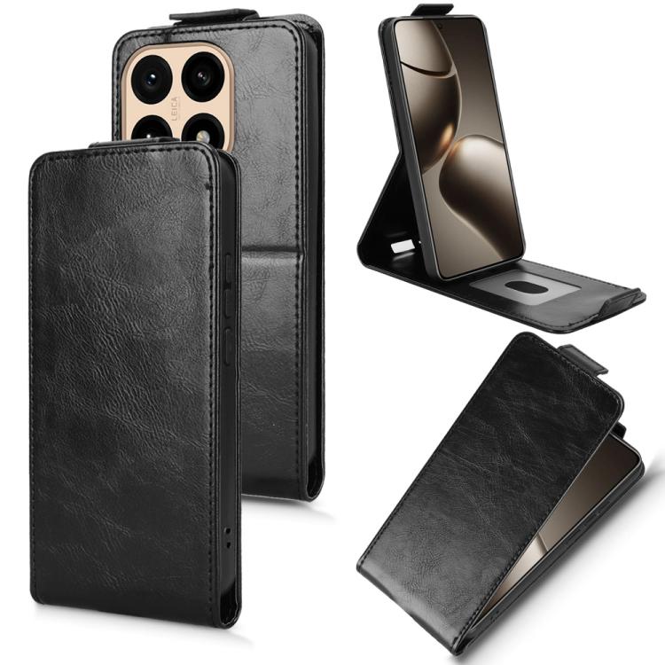 

For Xiaomi 15T 5G Magnetic Vertical Flip Leather Phone Case with Buckle(Black)