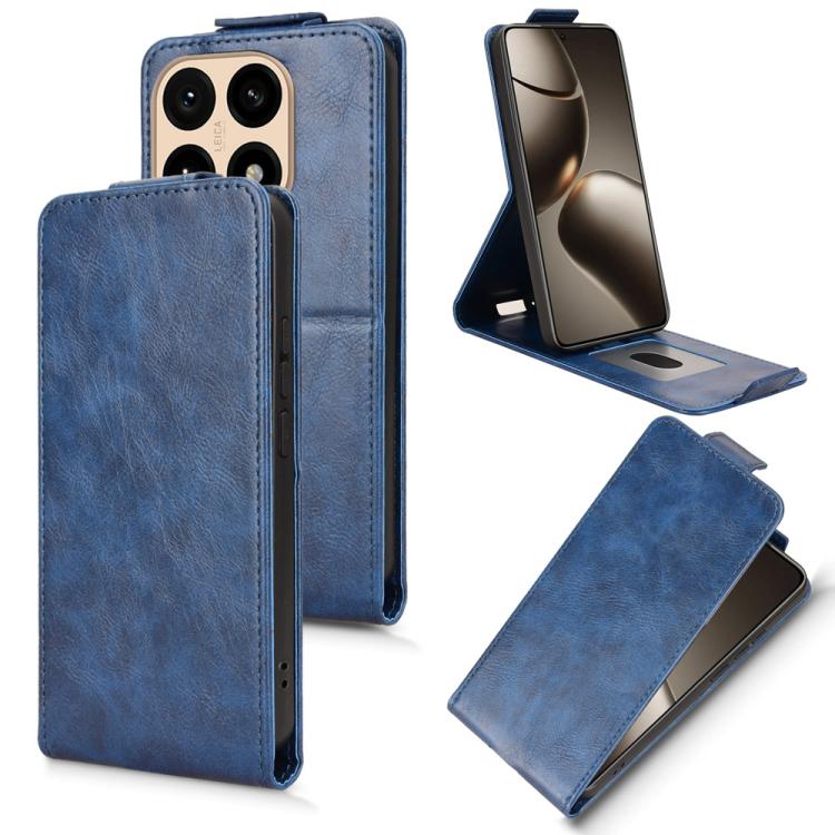 

For Xiaomi 15T 5G Magnetic Vertical Flip Leather Phone Case with Buckle(Blue)