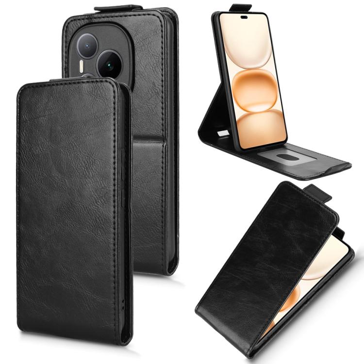 

For Honor Power Magnetic Vertical Flip Leather Phone Case with Buckle(Black)