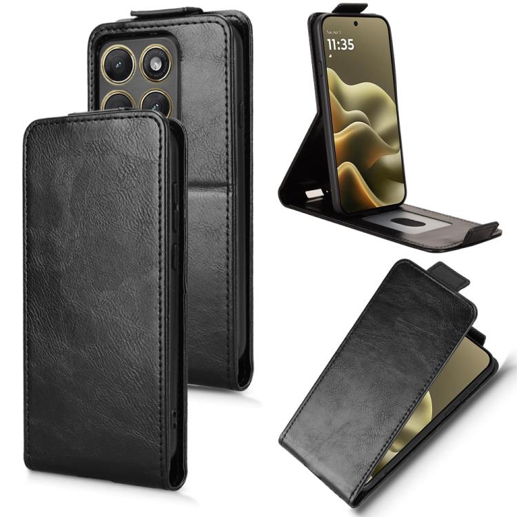 

For Motorola Edge 5G 2026 Magnetic Vertical Flip Leather Phone Case with Buckle(Black)