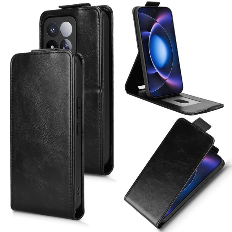 For Xiaomi 17 Max 5G Magnetic Vertical Flip Leather Phone Case with Buckle(Black)