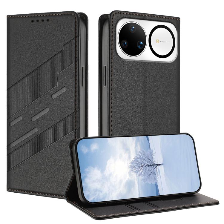 

For Huawei nova 15 Ultra 5G Embossed Multi-functional Wallet Retro Leather Phone Case(Black)