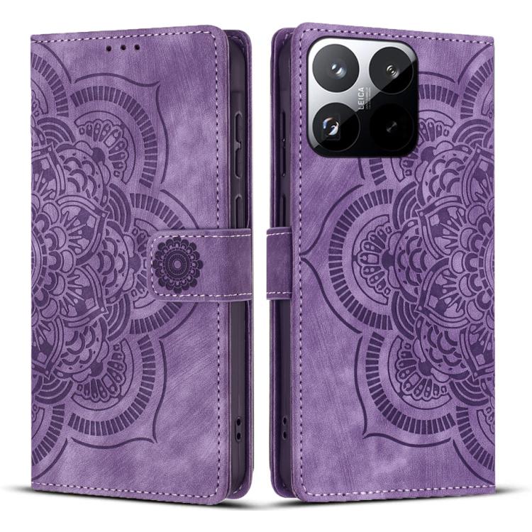 

For Xiaomi 15T 5G Mandala Embossed Retro Frosted Leather Phone Case(Purple)