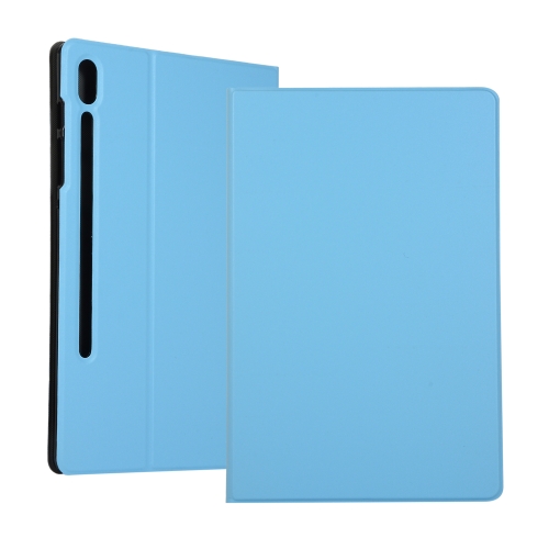 

For Samsung Galaxy Tab S8+ / Tab S8 Plus / Tab S7 FE / Tab S7+ / T970 Horizontal Flip Elasticity PU + TPU Leather Case with Holder(Blue)