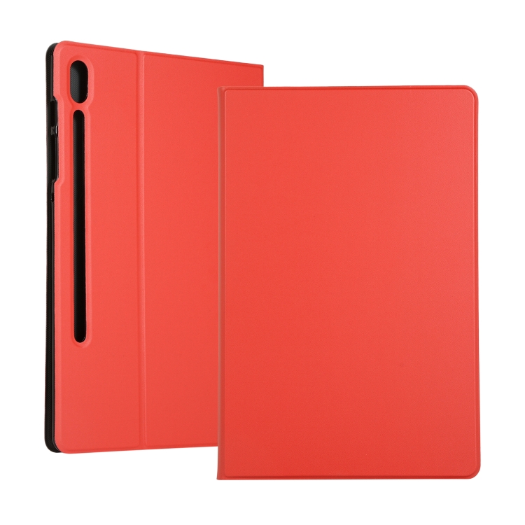 

For Samsung Galaxy Tab S8+ / Tab S8 Plus / Tab S7 FE / Tab S7+ / T970 Horizontal Flip Elasticity PU + TPU Leather Case with Holder(Red)