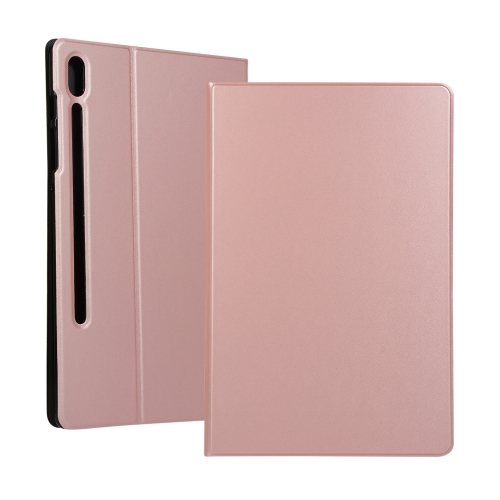 

For Samsung Galaxy Tab S8+ / Tab S8 Plus / Tab S7 FE / Tab S7+ / T970 Horizontal Flip Elasticity PU + TPU Leather Case with Holder(Rose Gold)