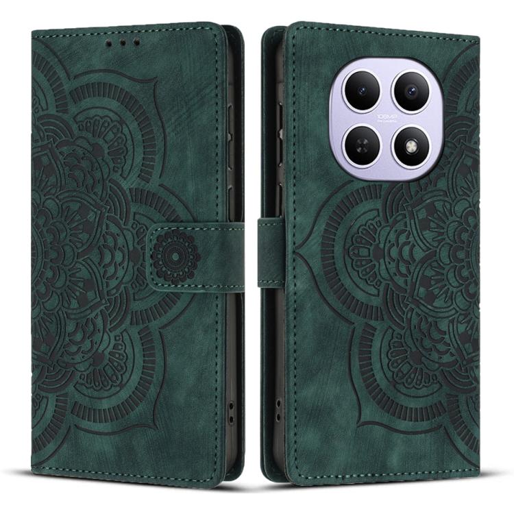 

For Redmi Note 15 4G / 5G Global 164mm Mandala Embossed Retro Frosted Leather Phone Case(Green)