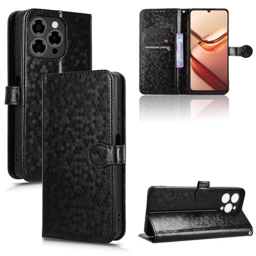 

For Doogee Note 58 / Note 58 Pro Honeycomb Dot Texture Leather Phone Case(Black)