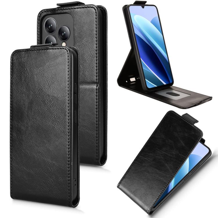 

For Cubot A40 Magnetic Vertical Flip Leather Phone Case with Buckle(Black)