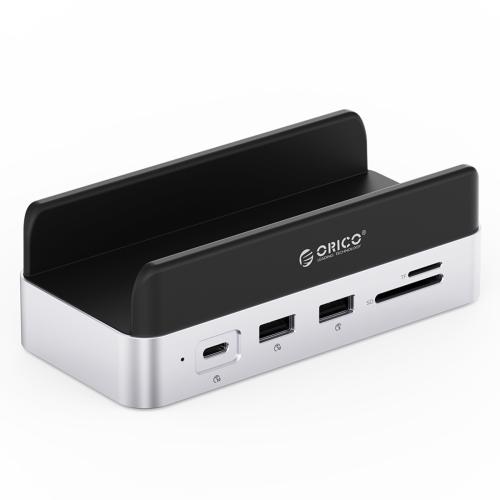 

ORICO VSP10 Mini Dock Desktop Storage Expansion Multi-function Holder for Mac Mini 2024, Memory Capacity:512GB(Silver)
