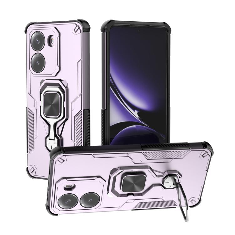 

For Redmi Turbo 4 Metal Kickstand TPU Hybrid PC Phone Case(Purple)