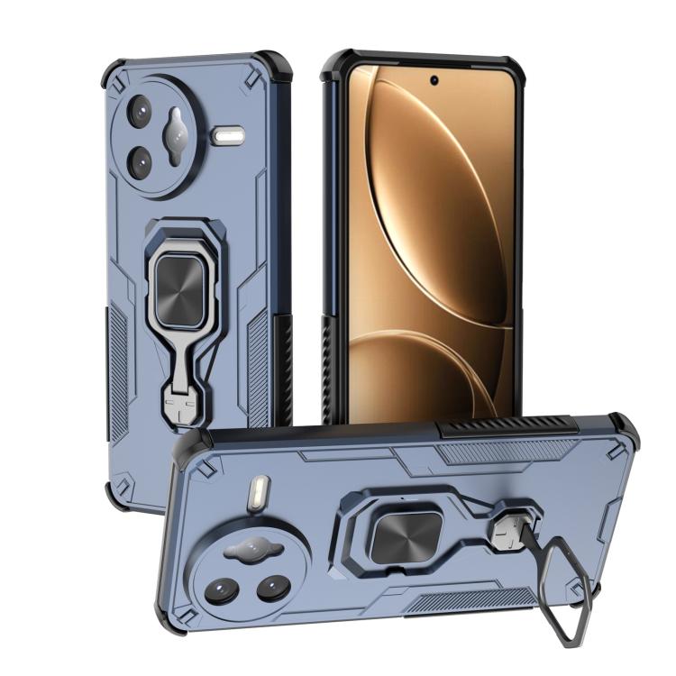 

For Redmi K80 Pro Metal Kickstand TPU Hybrid PC Phone Case(Blue)