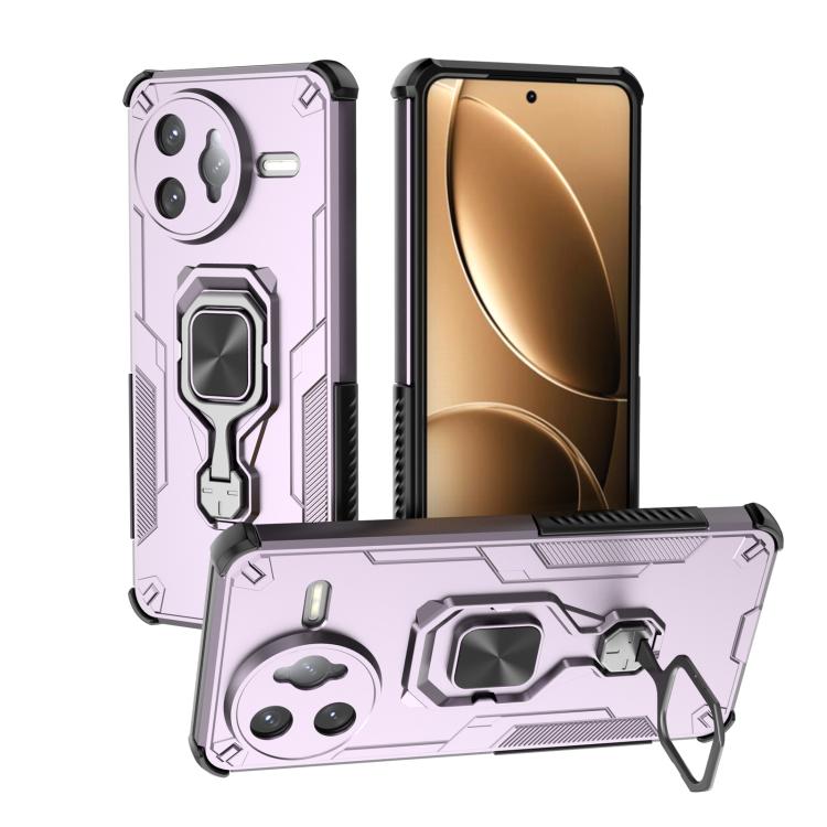 

For Redmi K80 Pro Metal Kickstand TPU Hybrid PC Phone Case(Purple)