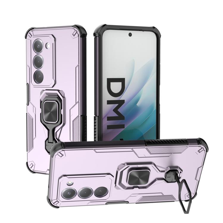 

For Redmi 15 5G / 4G EU 171mm Metal Kickstand TPU Hybrid PC Phone Case(Purple)