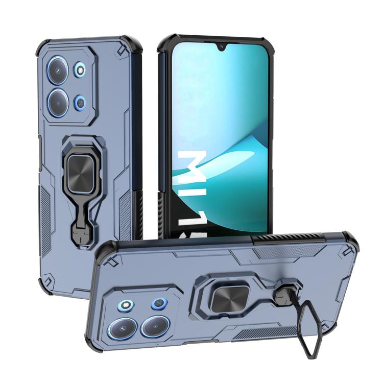 

For Redmi 15C 5G / 4G Global 171mm Metal Kickstand TPU Hybrid PC Phone Case(Blue)