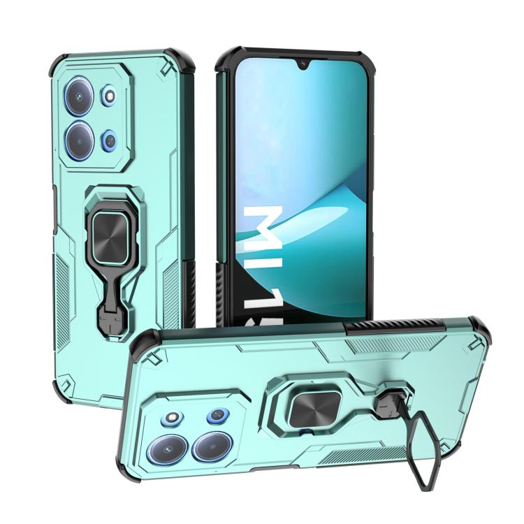 

For Redmi 15C 5G / 4G Global 171mm Metal Kickstand TPU Hybrid PC Phone Case(Green)