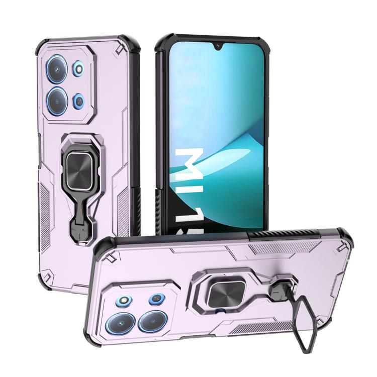 

For Redmi 15C 5G / 4G Global 171mm Metal Kickstand TPU Hybrid PC Phone Case(Purple)